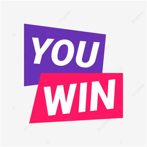 You Win Celebration Design Vector You Win Celebration Design Win Png