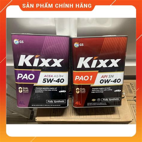 [ Best Seller ] Dầu Nhớt Cao Cấp KIXX PAO1 0W-30 / 0W-40 | 4 Lít ...