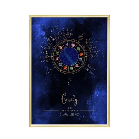 Carte Du Ciel Personnalis E Th Me Astral Unique Affiche Etsy