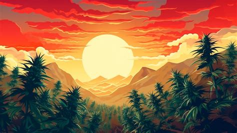 Premium AI Image | sunset in the forest