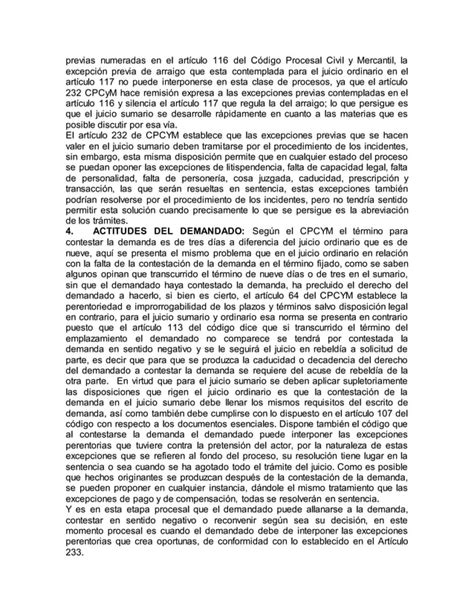 Juicio Sumario Procesal Civil PDF