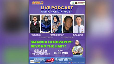 LIVE PODCAST RADIO GEMA RANDIK MUBA DENGAN TEMA SMANDA GEOGRAPHY