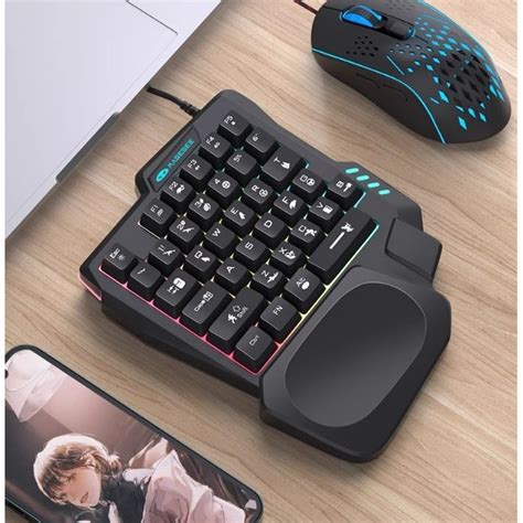 Magegee Ts31 Usb Keyboard One Handed Wired 35 Keys Luminous Gaming Keyboards For Tablet Colorful