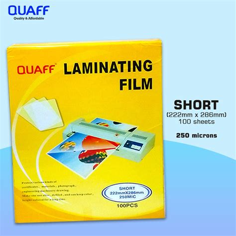 QUAFF Laminating Film Short A4 Long Size 100sheets Shopee