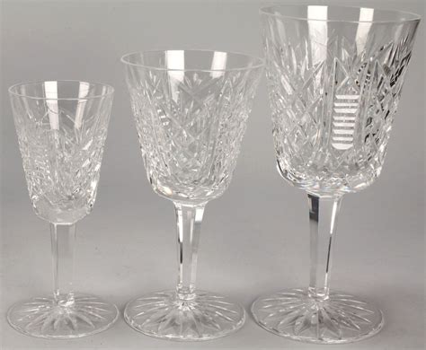 Lot 339 Waterford Crystal Stemware Clare Pattern 19 Pcs