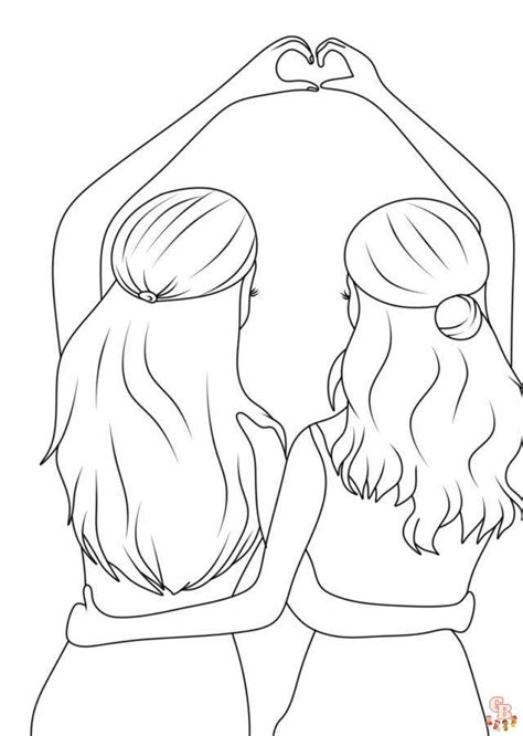 Best Friends Forever Coloring Pages Printable