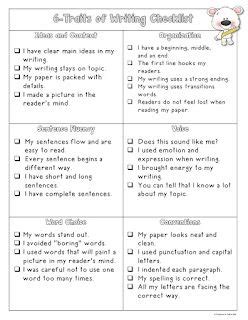 6 Traits Writing Posters And Checklist Writing Posters Writing