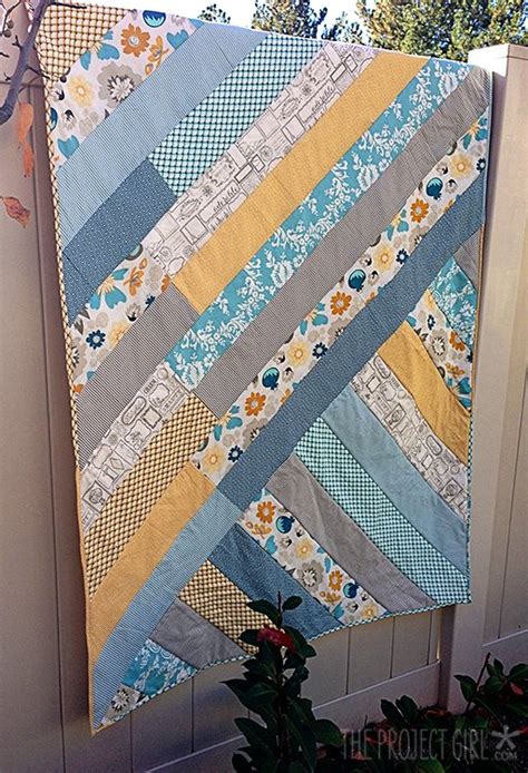 Free Tutorial Diagonal Strip Quilt By Jen Allyson