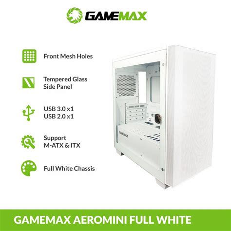 Jual Gamemax Aero Mini Pc Gaming Micro Atx Casing Komputer Aero Mini