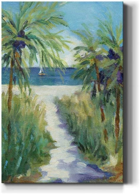 Aazaqtin Canvas Wall Art Paintings For Home Palm Tree Pathway To The