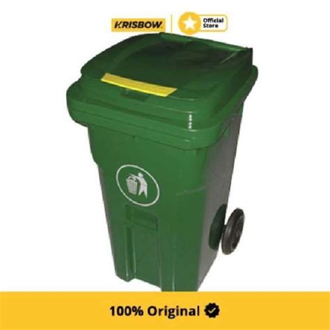 Jual Krisbow Dust Bin Tempat Sampah Outdoor Ltr Hijau Di Seller