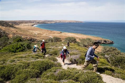 Hiking up Santa Rosa Island in Channel Islands National Park. Very ...