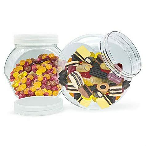 Candy Jars With Lids Candy Jars For Candy Buffet Clear Plastic Jars With Ebay In 2022