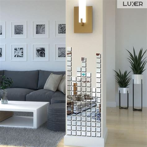 Комплект самозалепващи огледала Luxer, квадратен модел, 4x4 см ...