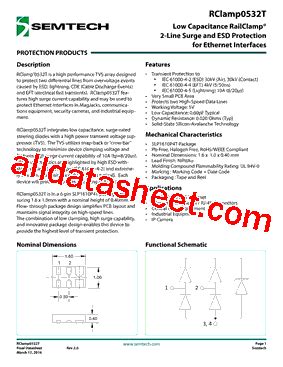 RClamp0532T TCT Datasheet PDF Semtech Corporation