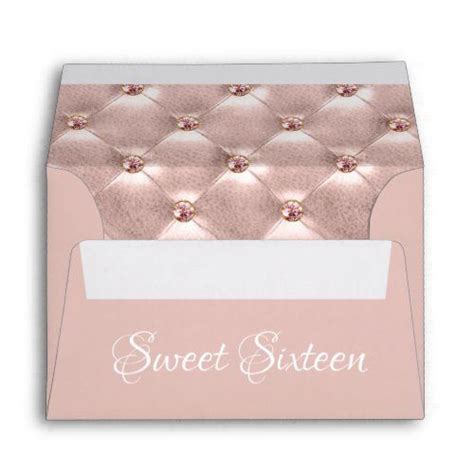 Rose Gold Paris Sweet Sixteen Birthday Party Envelope Zazzle Party Envelopes Pink Birthday