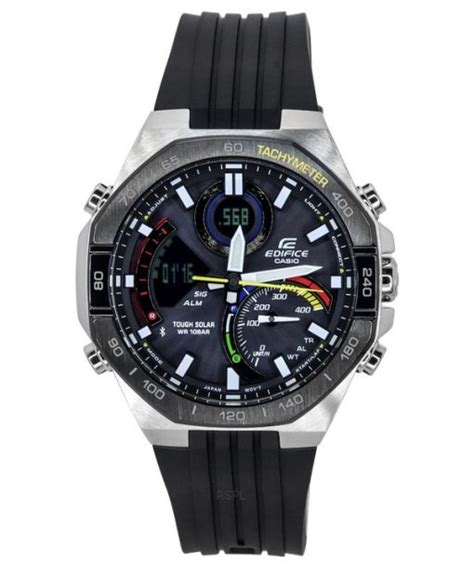 Casio Edifice Analog Digital Mobile Link Black Dial Tough Solar Ecb