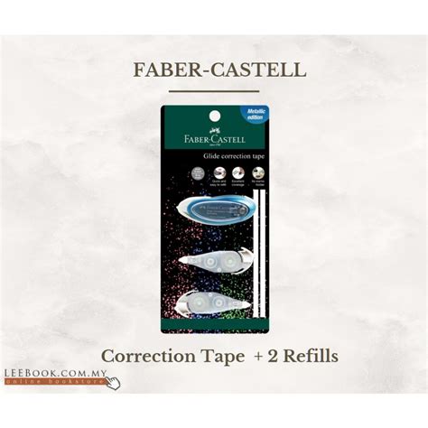 Faber Castell Glide Correction Tape Metallic 2 Refills Leebook