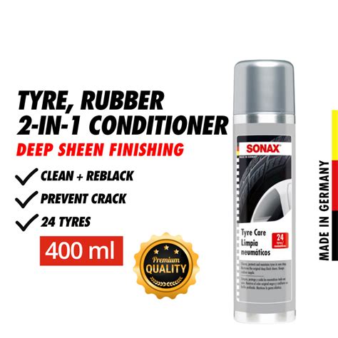 Sonax Tyre Cleaner And Conditioner Foam Ml Deep Black Sheen Finish