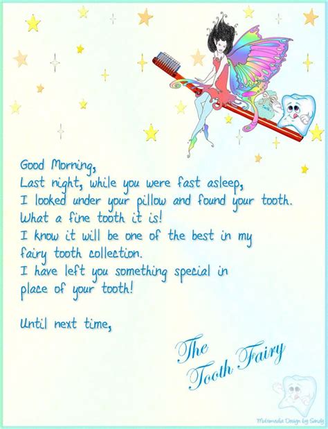 Printable Tooth Fairy Letter