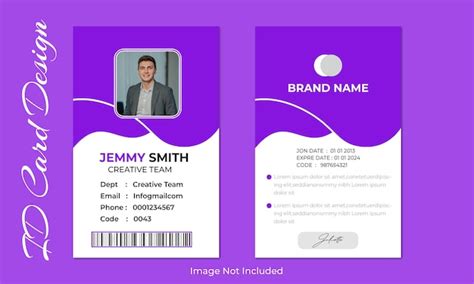 Premium Vector Modern Id Card Template Design