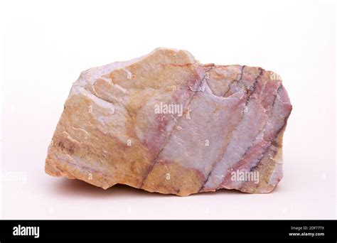 Quartzite Is A Metamorphic Rock Composed Of Quartz Sample Stock Photo