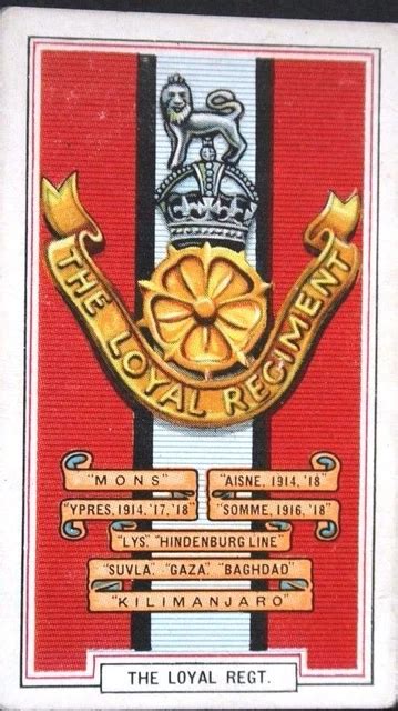 loyal regiment world war  battle honours card kbp eur