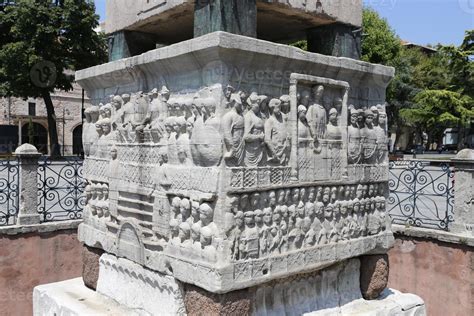 Base Of The Obelisk Of Theodosius Stock Photo At Vecteezy