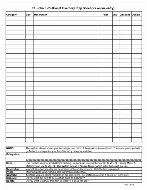 Clothing Inventory Spreadsheet Beautiful Elegant Clothing And