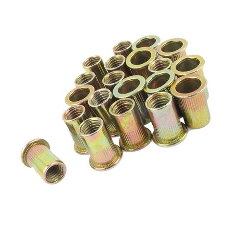 Useful 20pcs Flat Head Metric Steel M10 Blind Insert Rivet Nut Rivnut