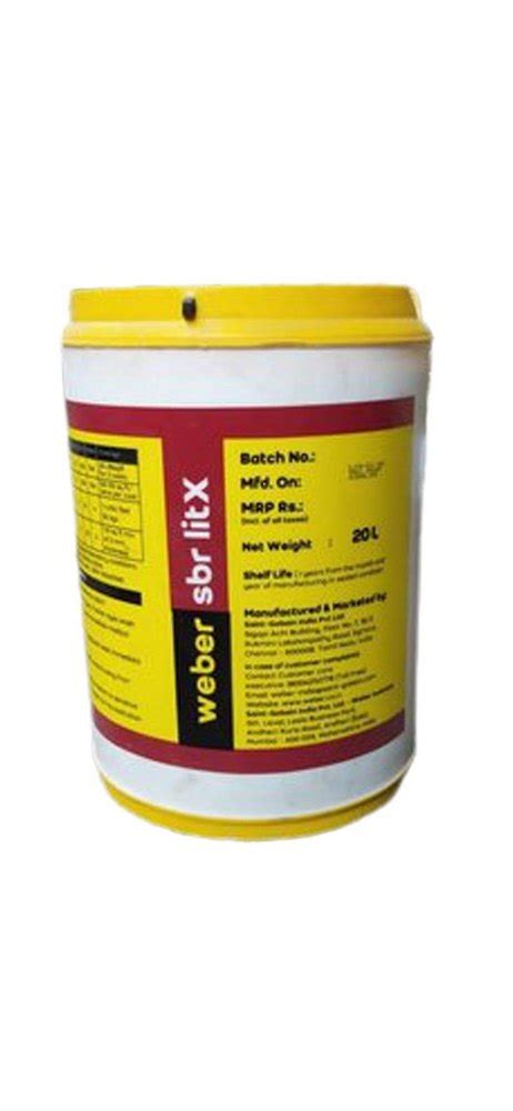 Milky White Weber SBR Litx For Waterproofing Packaging Size 20L At