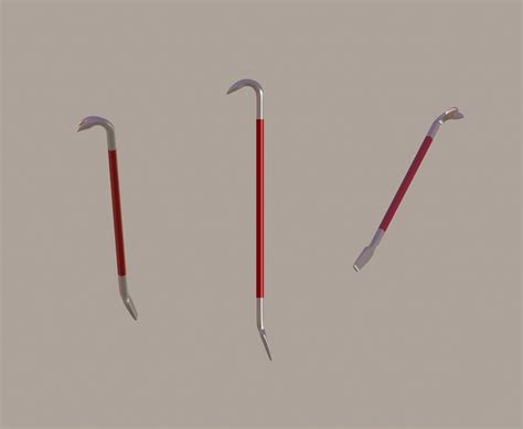 Red Crowbar 3D Model TurboSquid 1480786