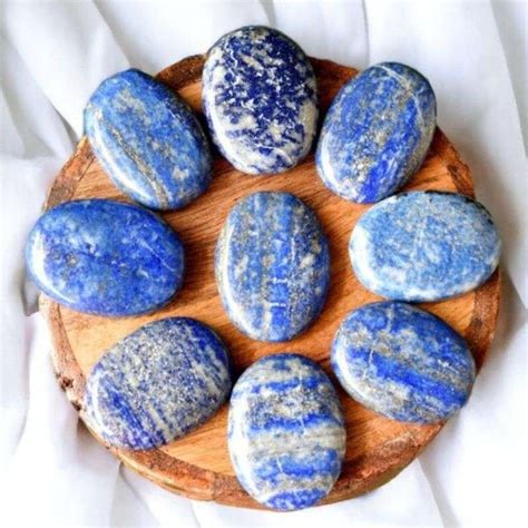 Lapis Lazuli Palm Stone Worry Stone Pure Gems World