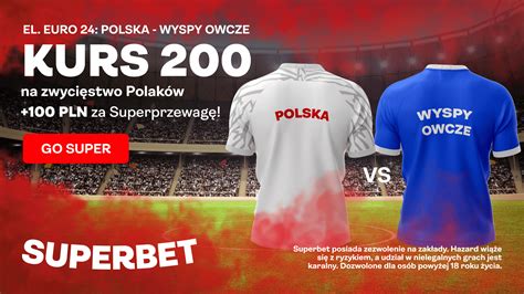 Bonus Superbet Kurs 200 na wygraną Polski z Wyspami Owczymi