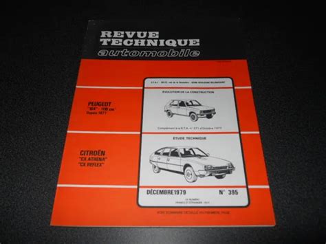 Revue Technique Automobile Rta N Peugeot Citroen Cx Eur