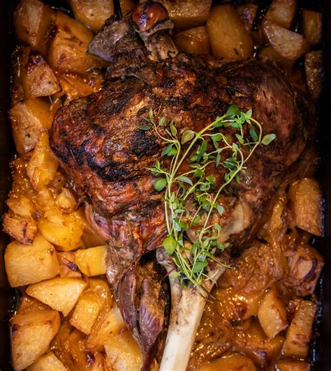 Spanish Long Roast Leg Of Lamb With Potatoes And Onions Spain By Hanne