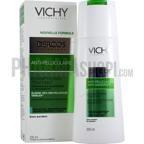 Dercos Anti Pelliculaire Shampooing Traitant Cheveux Gras Vichy Tube