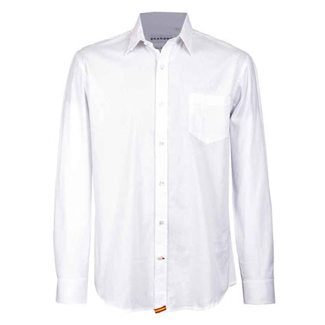 Camisa Blanca Lisa Manga Larga Scandro Para Caballero