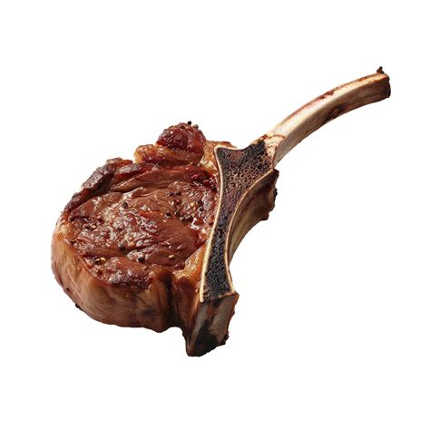 Beef Tomahawk Steak With Marbled Meat And Bone 46013896 Png