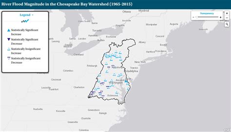 River Flood Magnitude in the Chesapeake Bay Watershed (1965-2015)