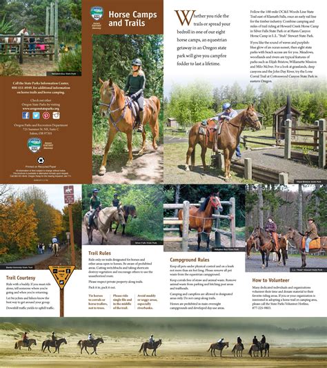 Horse Camps And Trails By The Oregon Parks And Recreation Department