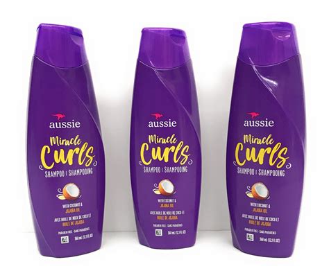 New Aussie Miracle Curls Shampoo With Coconut And Jojoba Oil 121oz Lot Of 3