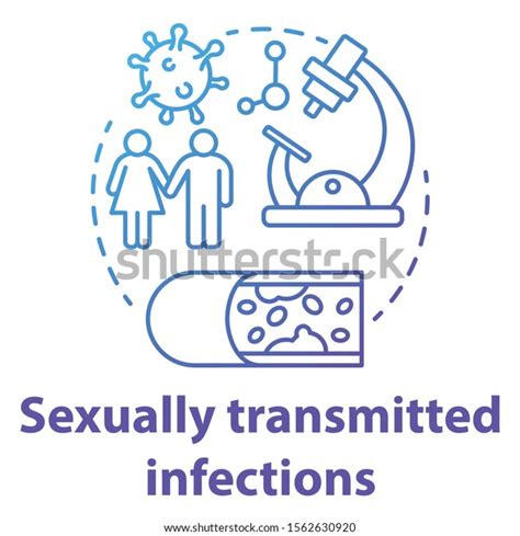 Sexually Transmitted Infections Blue Gradient Concept Icon Stis Idea Thin Line Illustration