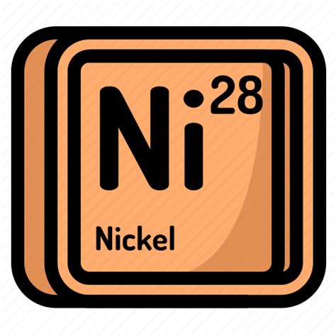 Atom Atomic Chemistry Element Mendeleev Nickel Periodic Icon