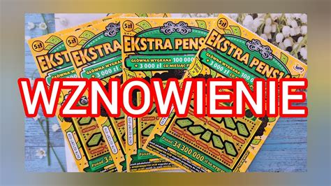 WZNOWIENIE ZDRAPKI EKSTRA PENSJA Zdrapki Lotto 487 YouTube