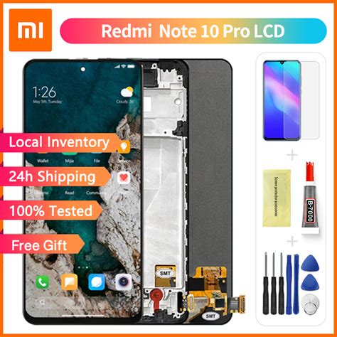 Tft Lcd With Frame For Redmi Note 10 Pro 4g M2101k6g Globale Version