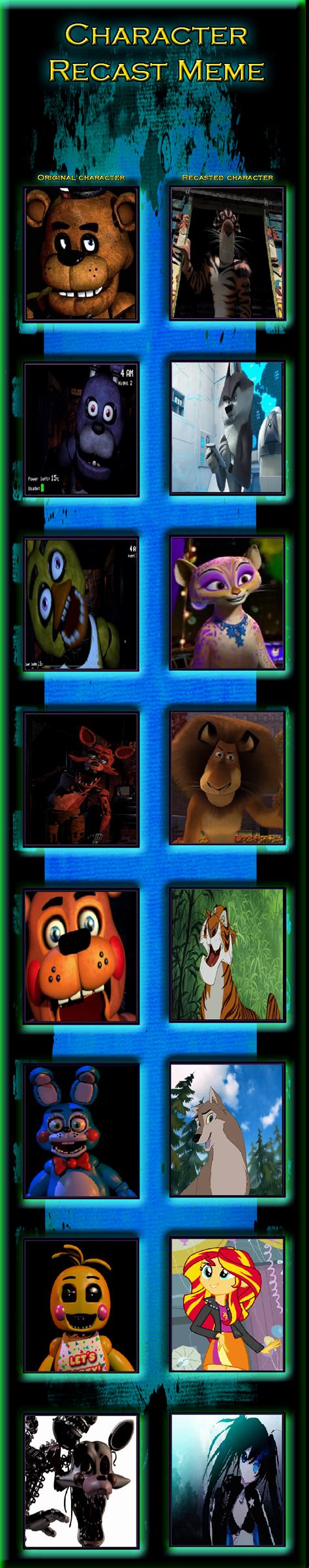 Five Nights At Freddy Crossover By Shadamyfrozenlover15 On DeviantArt