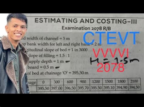 Estimating And Costing Th Semester Numericals Estimating And