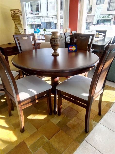 Comedor Redondo 4 Sillas Candela Muebles