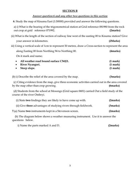 Form 3 Geography Paper 1 End Of Term 2 Examination 2024 2761